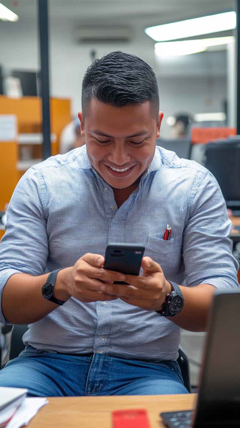 Person with mobile phone